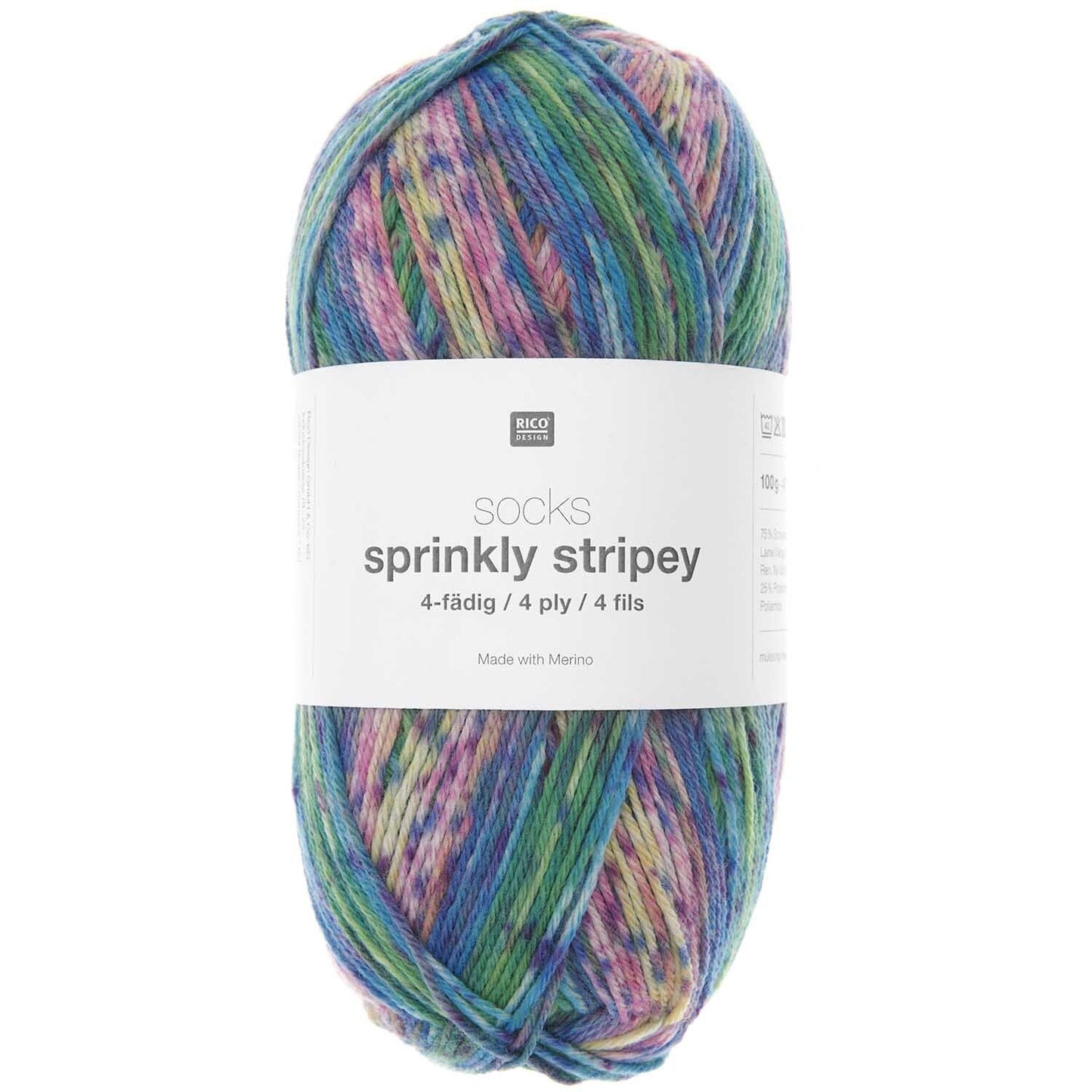 Rico - Socks Sprinkly Stripey 4-fädig