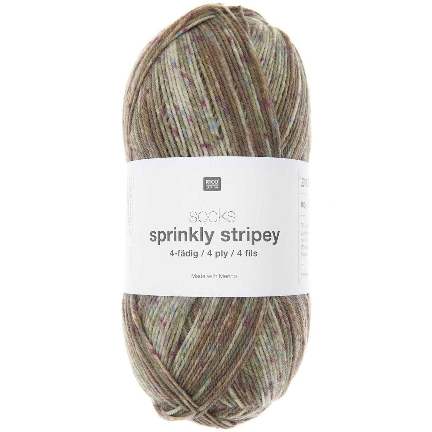 Rico - Socks Sprinkly Stripey 4-fädig