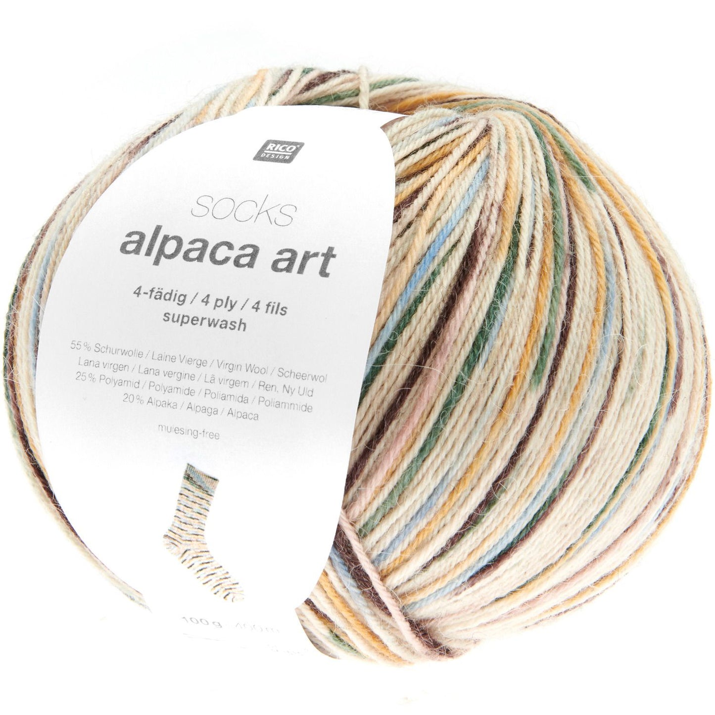 Rico - Socks Alpaca Art 4-fädig