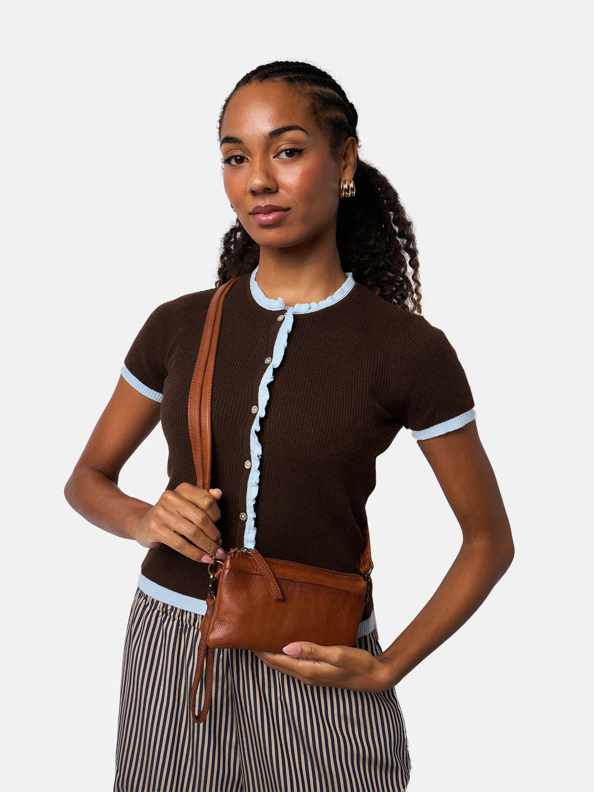Re:Designed Lisa Urban Leder-Clutch & Crossbody